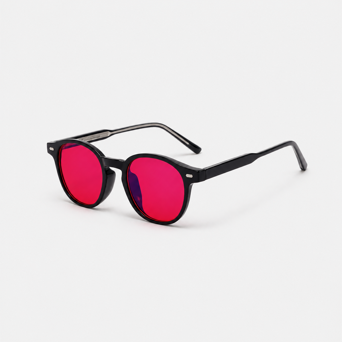 Montura redonda TR90 de los lentes LUNA negro y rojo vino de Ryva