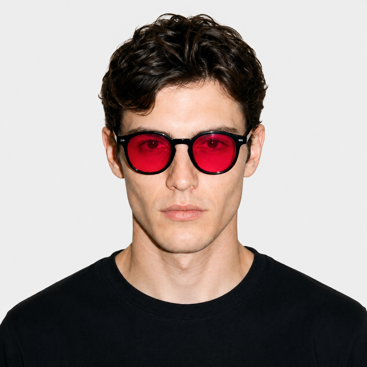 Lentes DRISHTI negro y rojo vino de Ryva con bloqueo de luz azul y verde