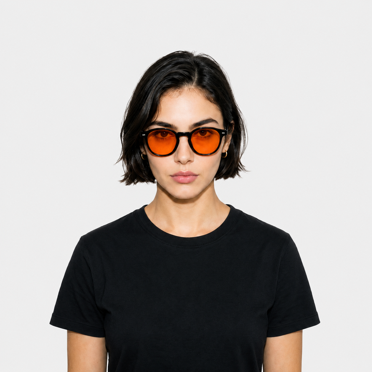 Lentes DRISHTI negro y naranja de Ryva con filtro de luz azul