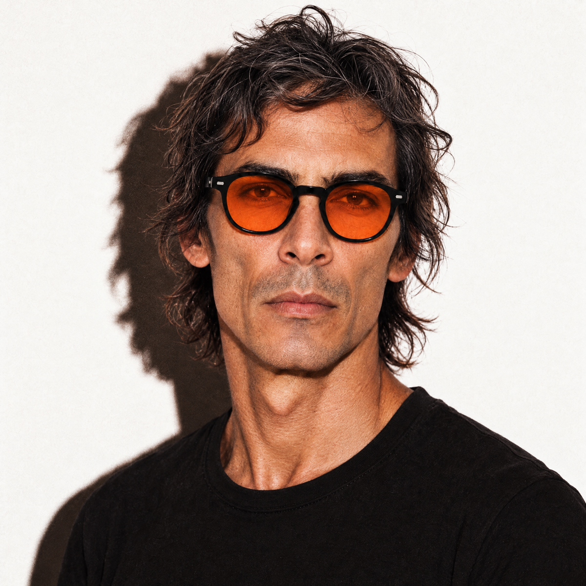Lentes DRISHTI negro y naranja de Ryva con filtro de luz azul