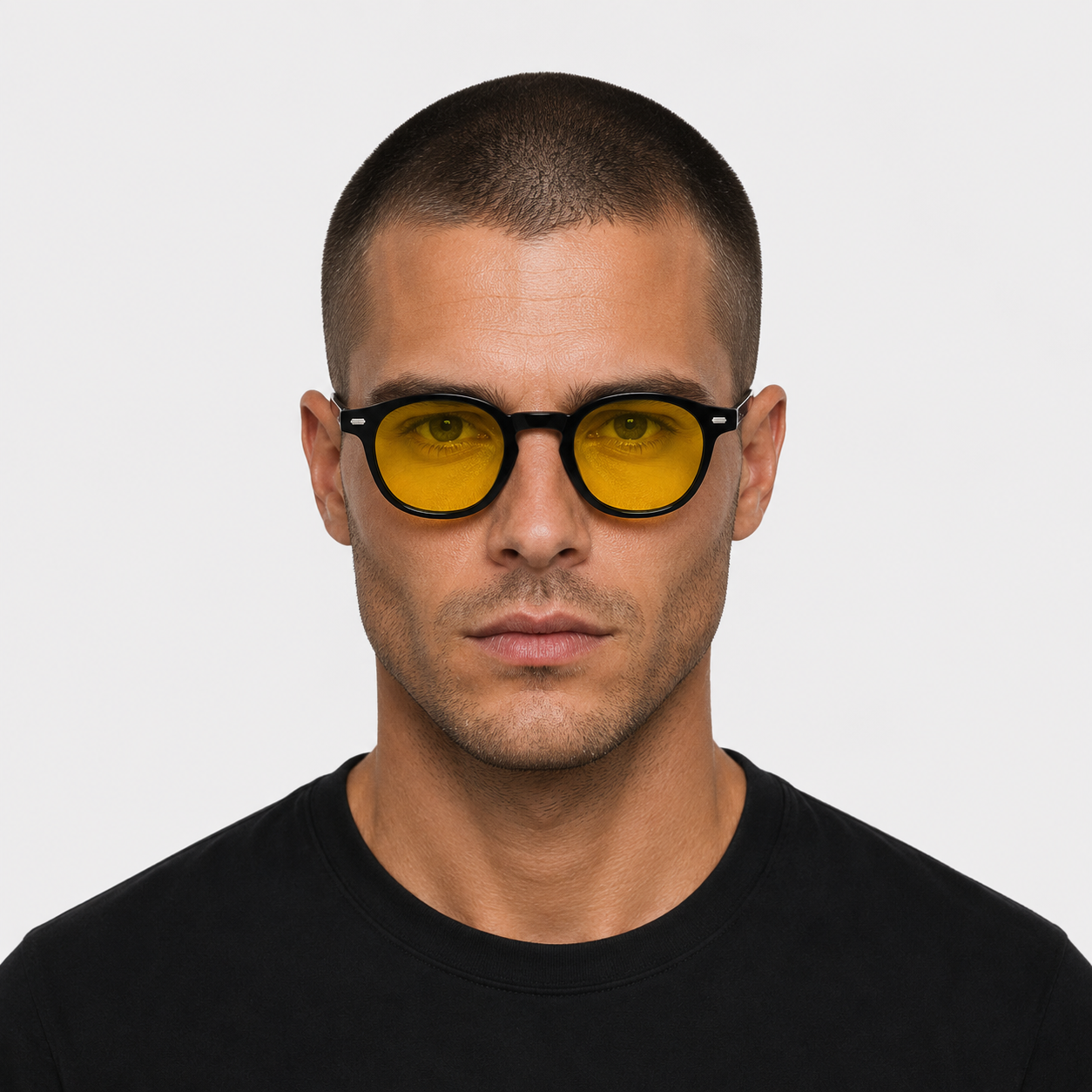 Lentes DRISHTI negro y amarillo de Ryva con filtro de luz azul de día