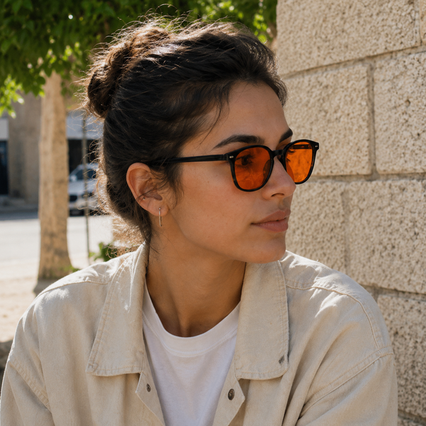 Lentes UltraFocus naranjas con filtro de luz azul para la tarde