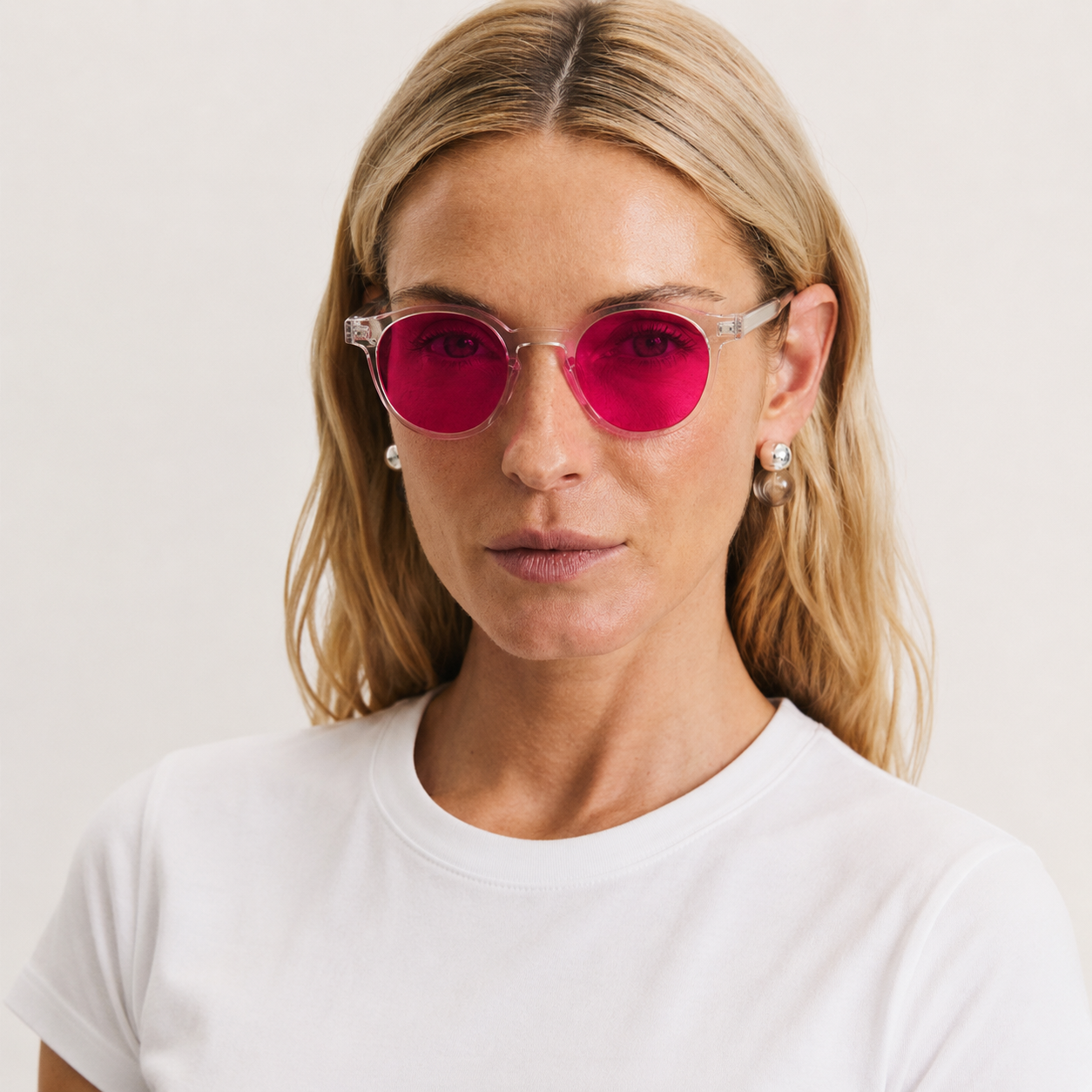 Lentes DRISHTI cristal y rojo vino de Ryva con bloqueo de luz azul y verde